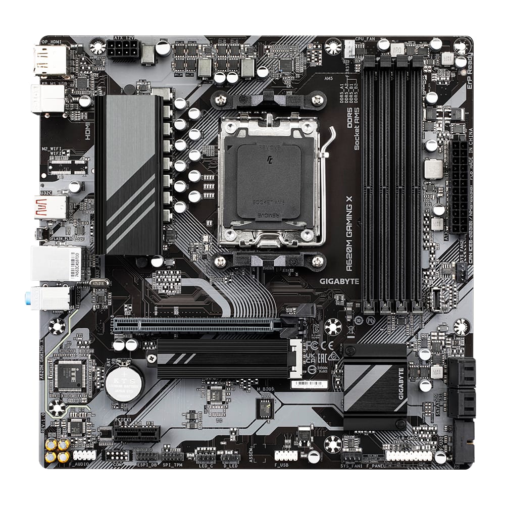 Placă Bază Gigabyte A620M GAMING X AX AM5 DDR5 mATX WiFi - imagine 3