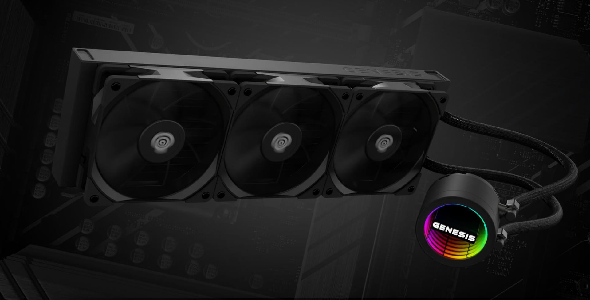 Cooler Procesor Genesis Hydria 360 ARGB | Liquid Cooling 360mm - imagine 2