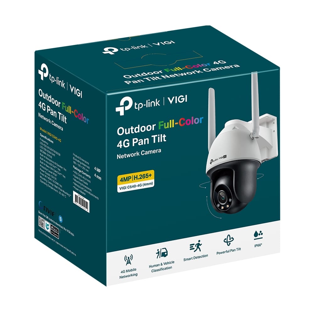 Camera IP 4G Wi-Fi TP-Link VIGI C540-4G 4MP Pan/Tilt - imagine 6