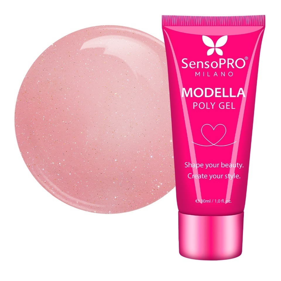Polygel MODELLA SensoPRO Milano - Rosé Glow, 30ml