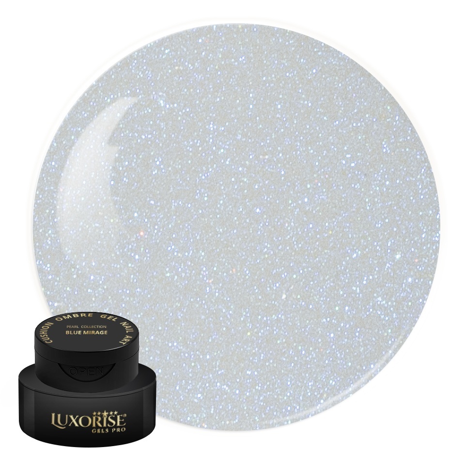 Gel UV Nail Art Babyboomer LUXORISE Cushion Ombre Pearl - Blue Mirage, 2ml