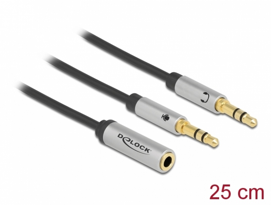 Adaptor Audio Jack 3.5mm Splitter Delock 66740