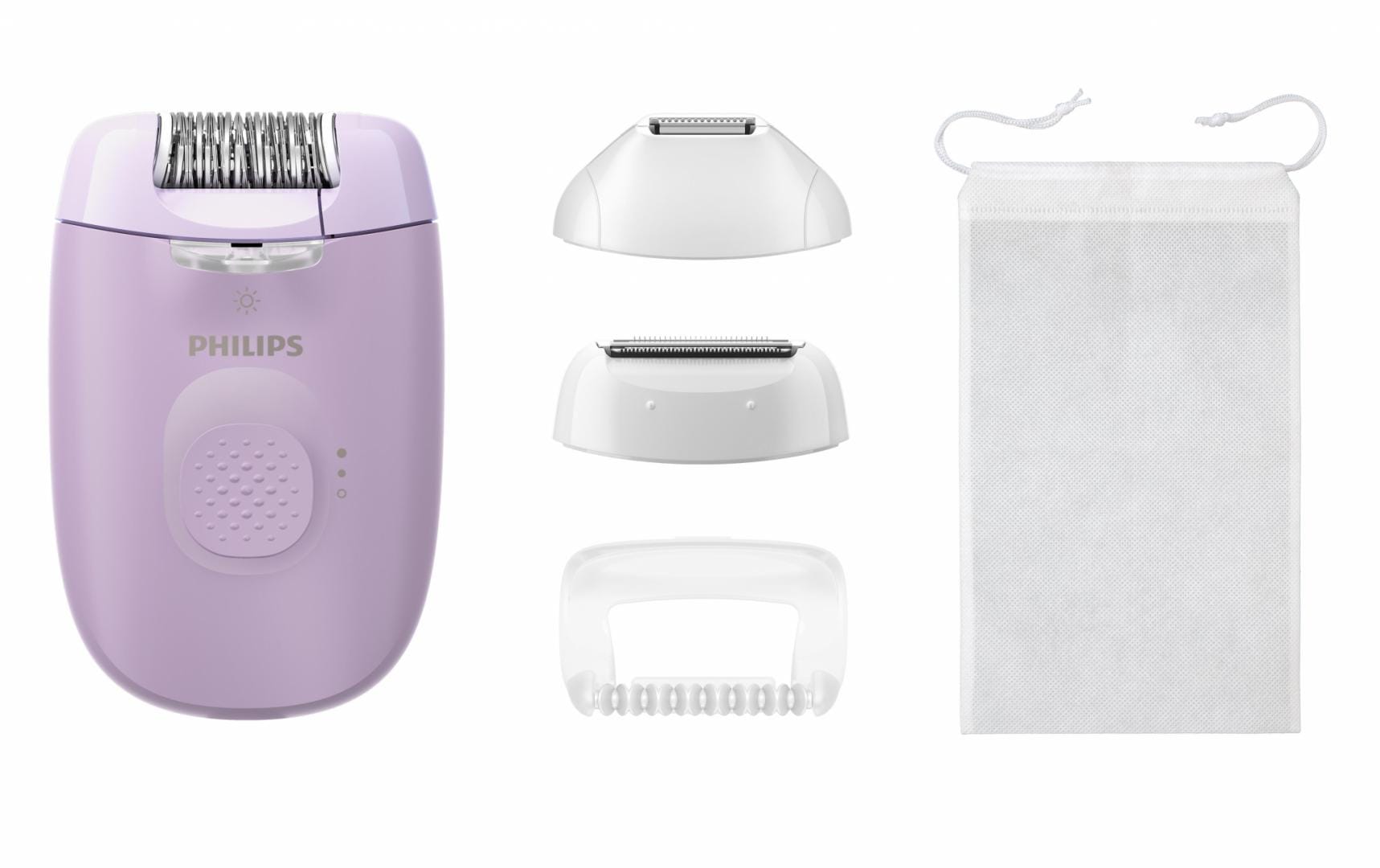 Epilator Philips Seria 4000 BRE257/00 - 4 Accesorii, Lila - imagine 2
