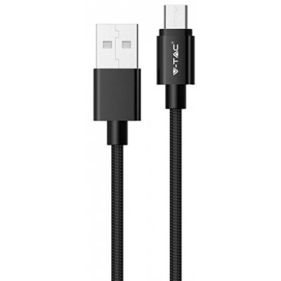 Cablu Micro USB 1M V-TAC Black, 2.4A