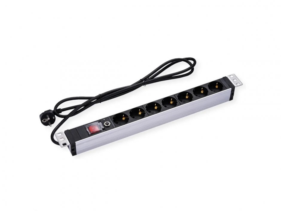 Prelungitor PDU 19" 7xSchuko Switch ON/OFF Value
