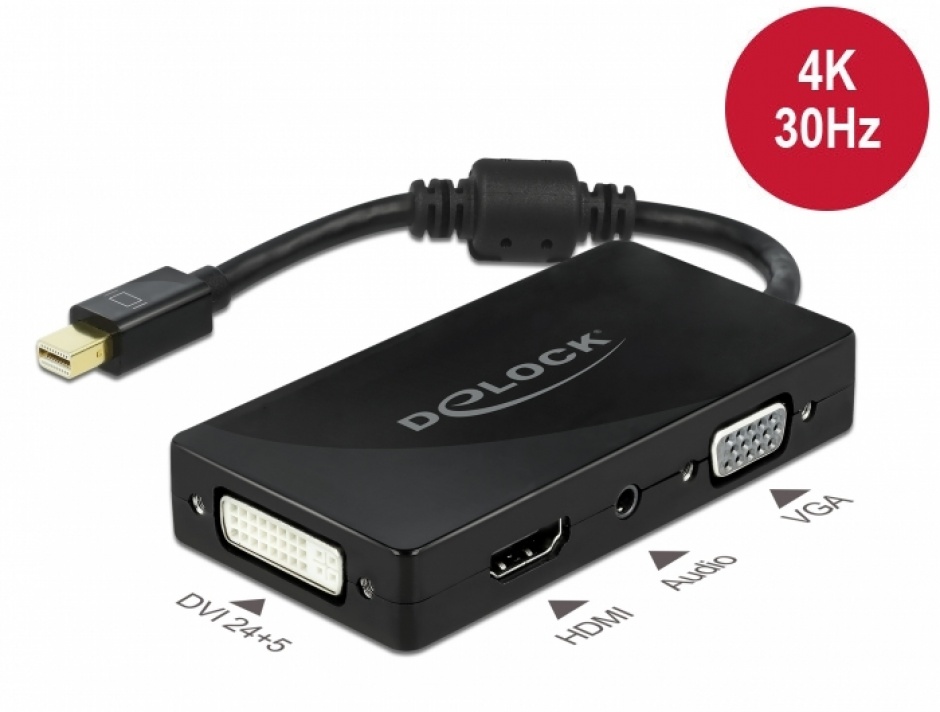 Adaptor Mini DisplayPort la HDMI/VGA/DVI, Delock 62073