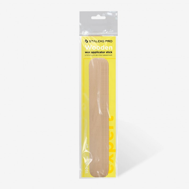 Spatulă epilare Staleks din lemn, 150x17 mm, set 5 buc