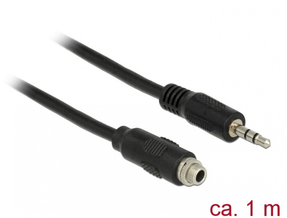 Cablu Prelungitor Jack 3.5mm Delock 1m