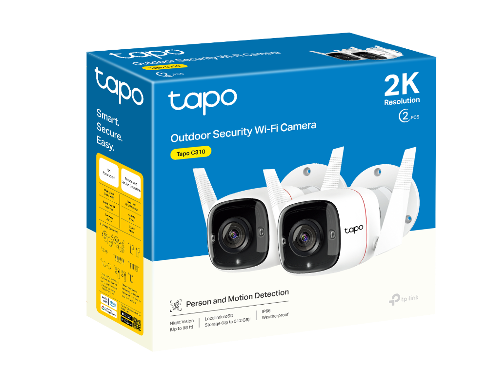 Cameră Supraveghere IP TP-LINK Tapo C310P2 Set 2 Bucăți Exterior 2K 3MP Wi-Fi - imagine 8