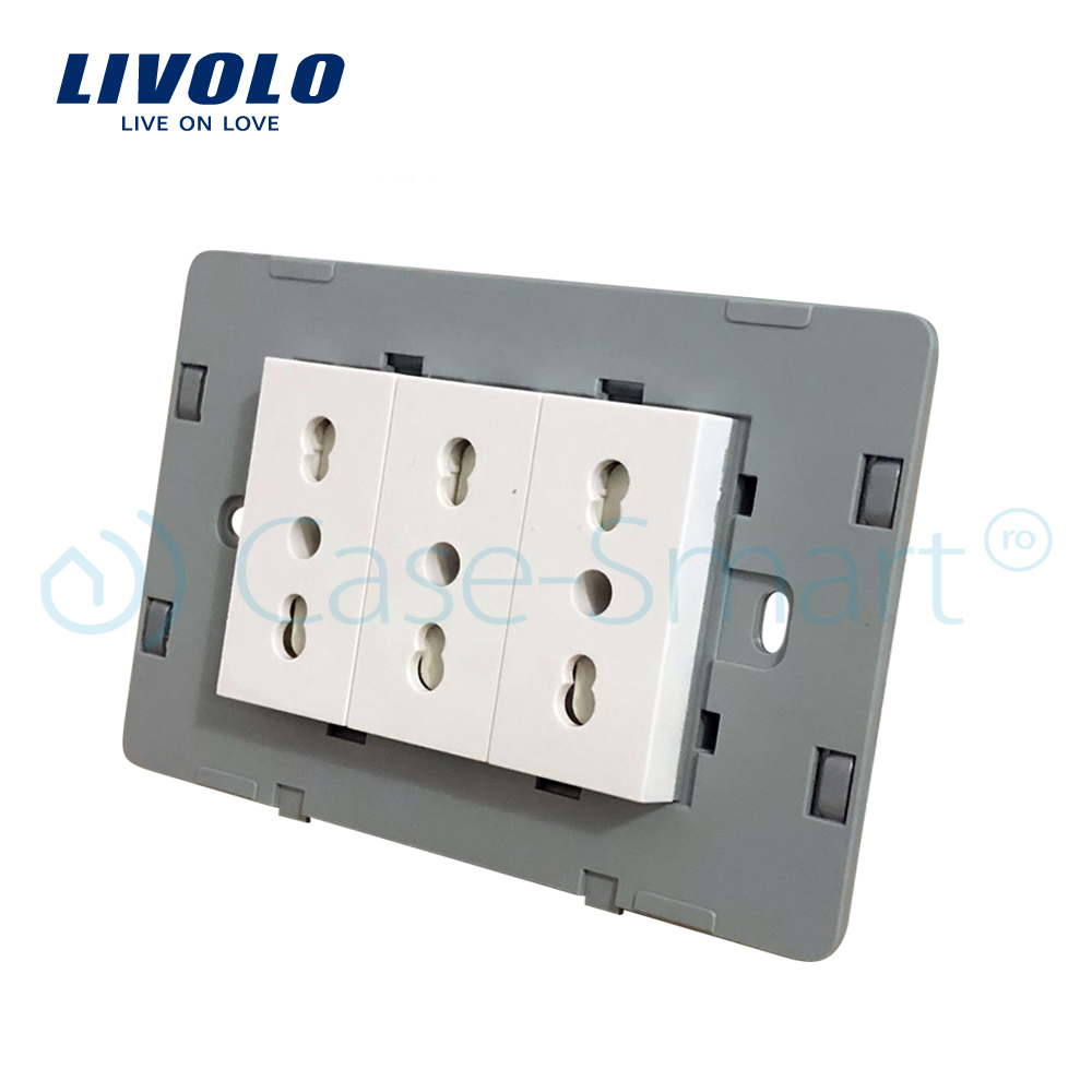Modul Priză Triplă LIVOLO Italiană - imagine 2