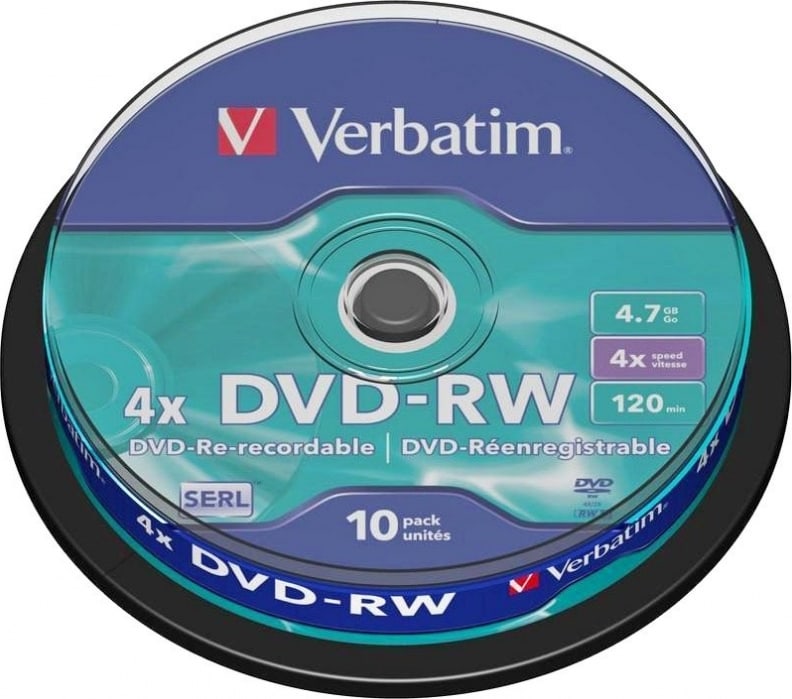Discuri DVD-RW Verbatim 4.7GB 10 buc - Stocare Reînscribilă