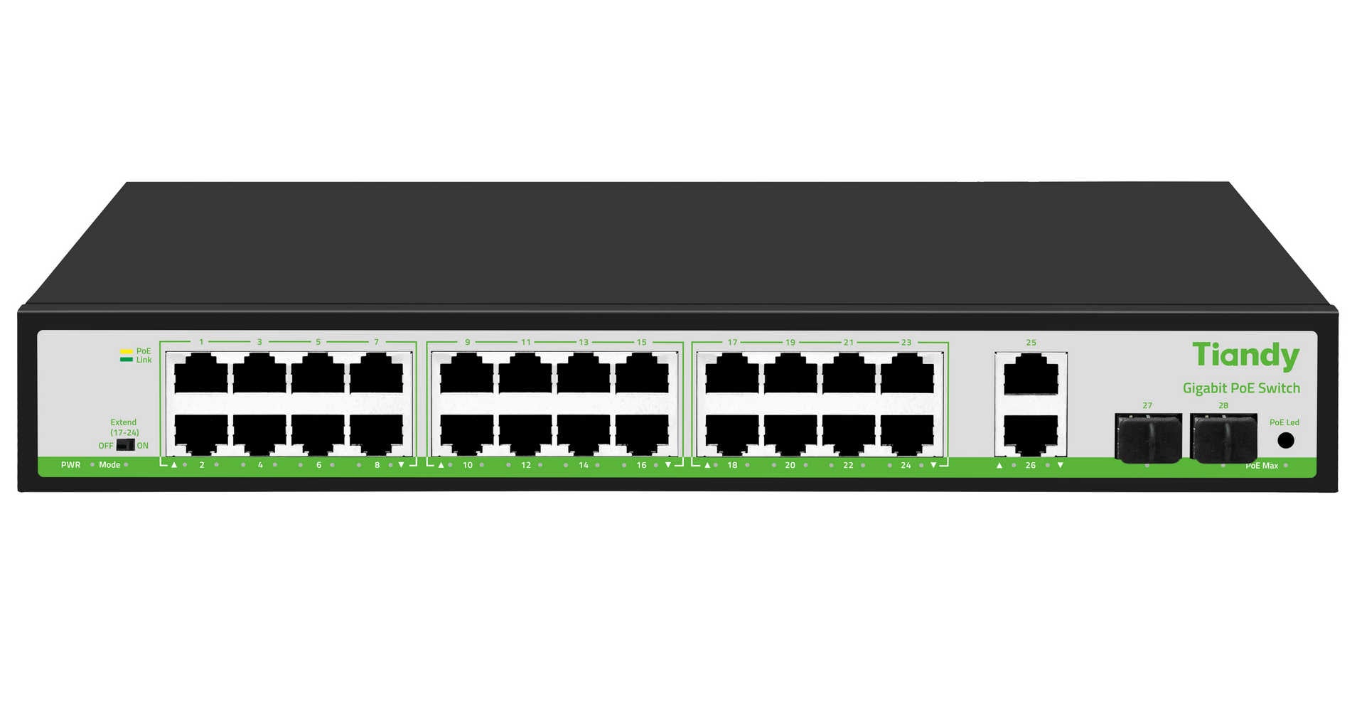 Switch PoE Tiandy 24 Porturi Gigabit 280W | TC-P3S028