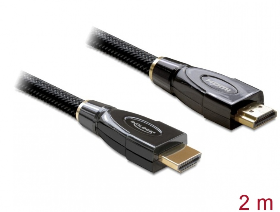 Cablu HDMI Premium Delock 4K, 2m
