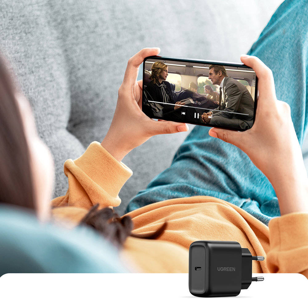 Încărcător Ugreen CD250 Quick Charge 25W USB-C cu Cablu 2m - imagine 3