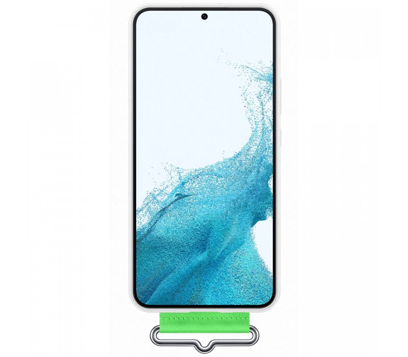 Husă Samsung Galaxy S22 Plus Silicon Alb cu Curea - imagine 3