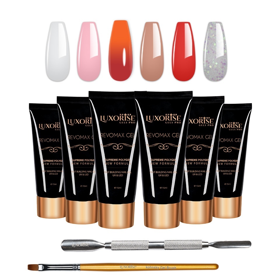 Kit Polygel REVOMAX LUXORISE Dream Sculpt + Pensulă Cadou