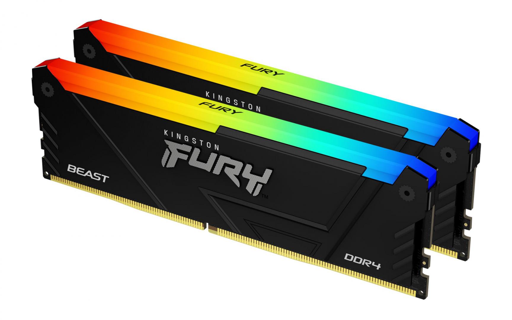 Kingston FURY Beast RGB 16GB DDR4 3600MHz CL17 - Kit Dual Channel - imagine 3