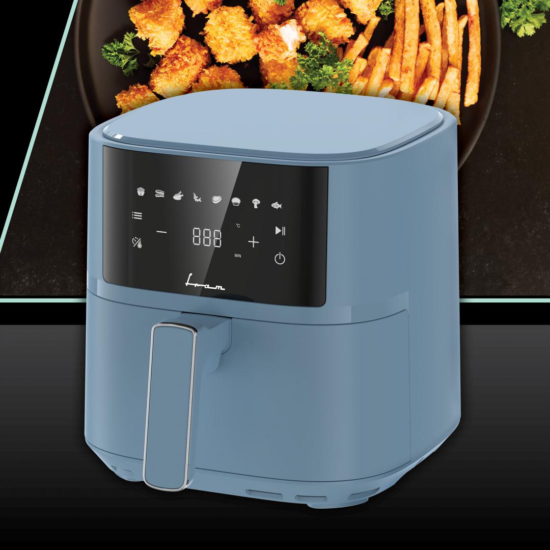 Friteuza Aer Cald FRAM 5.7L Digital 1700W - Gătire Sănătoasă - imagine 2