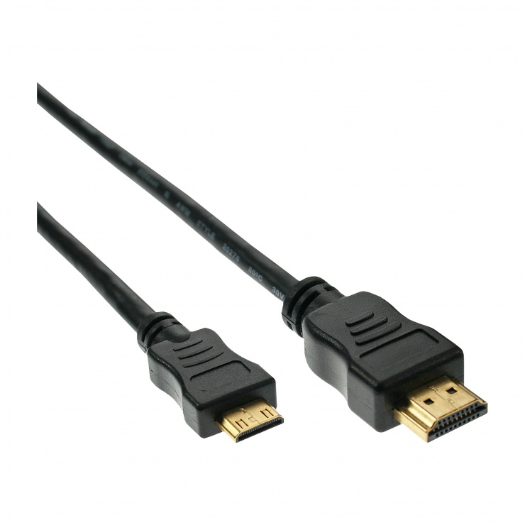 Cablu mini HDMI-C HDMI 10m Full HD InLine