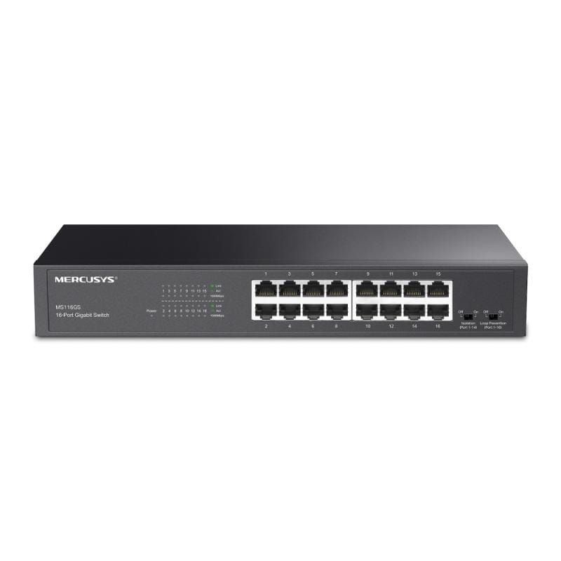 Switch Gigabit Mercusys 16 Porturi - 32 Gbps, Rackmount - imagine 2