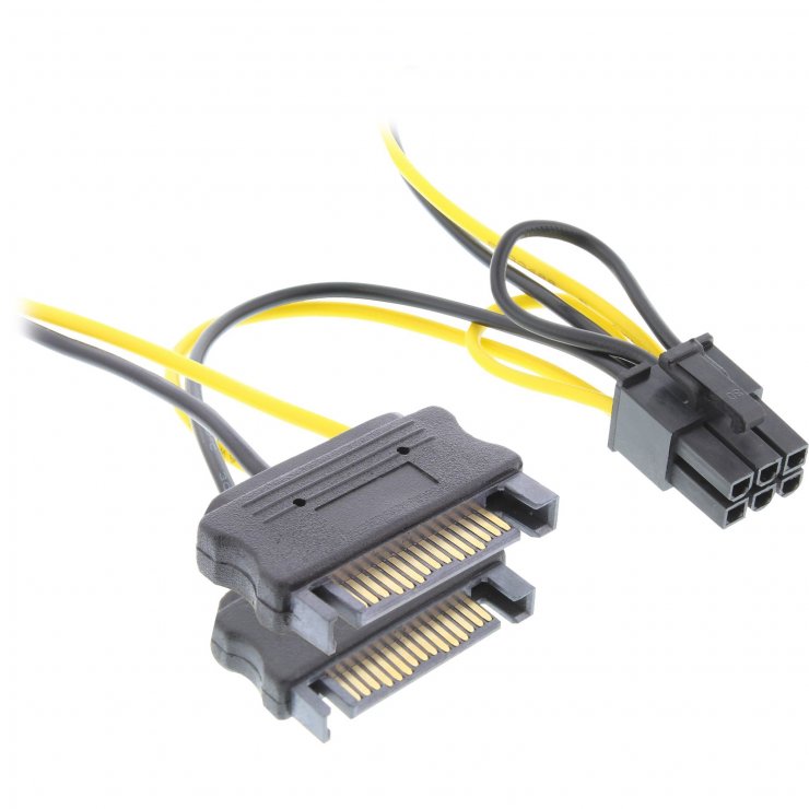 Cablu PCI-E 6 pin la 2x SATA Inline IL26628B
