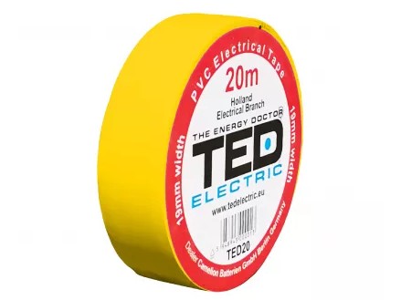 Banda Izolatoare TED 20m Galbena | Izolare Sigura