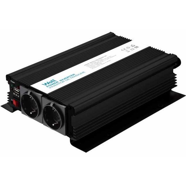 Invertor Well 12V-220V 1000W cu USB