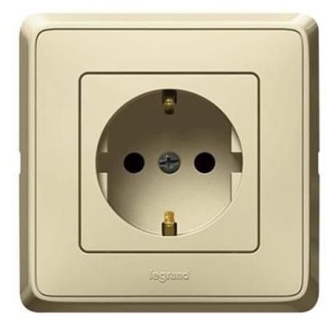 Priză simplă cu împământare Legrand Cariva 773920, ivoar