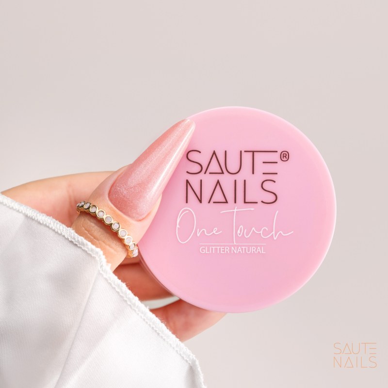 Gel UV Saute Nails One Touch Glitter Natural 30gr