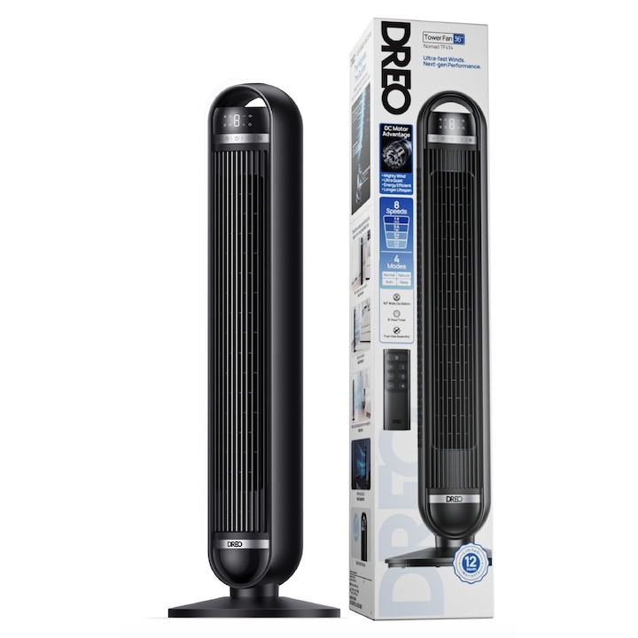 Ventilator Turn DREO Nomad 8 Viteze, Ultra-Silentios - imagine 3