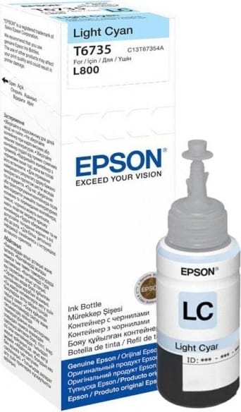 Cartus Cerneala EPSON T6735 Light Cyan Original 70ml pentru L800 - imagine 2