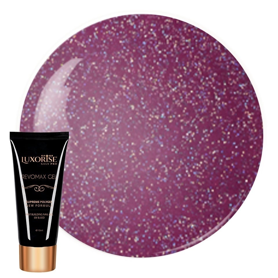 Polygel Luxorise Wine Prestige, 15ml - Modelare Ușoară