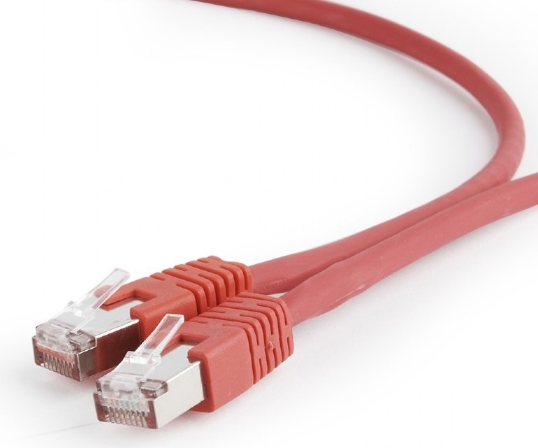 Patchcord Cat6a Gembird 0.5m Rosu - Conexiune Rapida