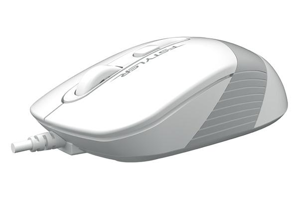 Mouse A4Tech FM10 cu fir, optic, 1200 DPI - Alb/Gri - imagine 3