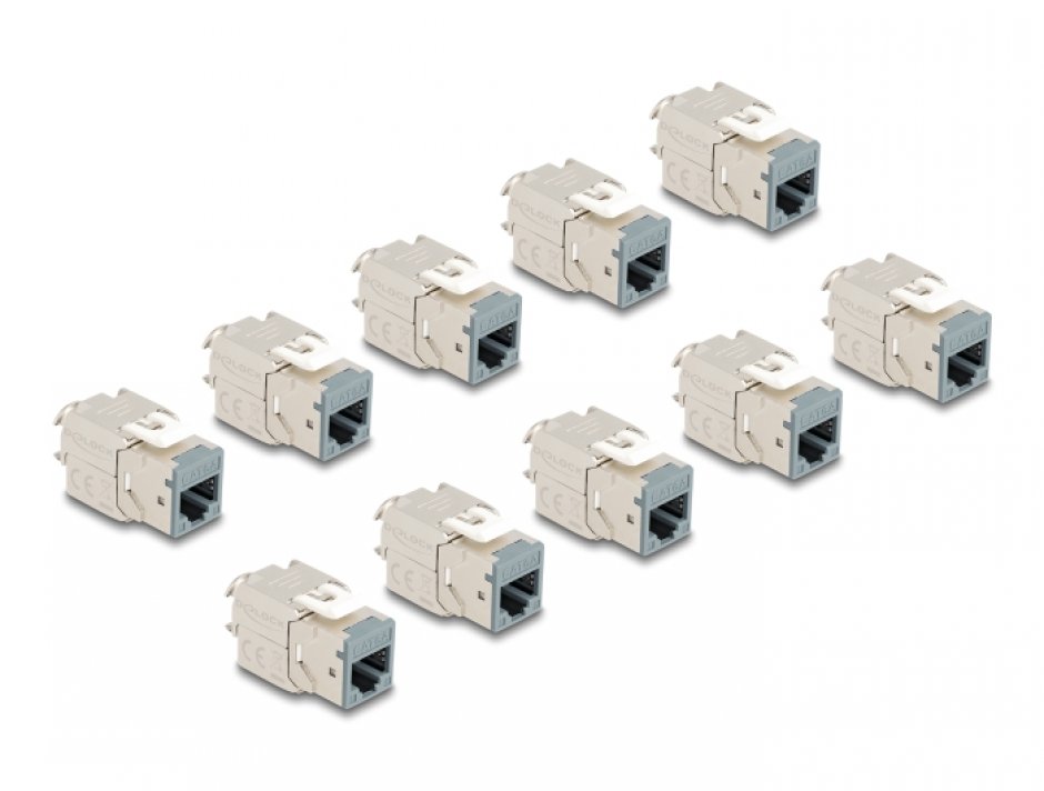 Set 10 Module Keystone Delock Cat.6A Toolfree