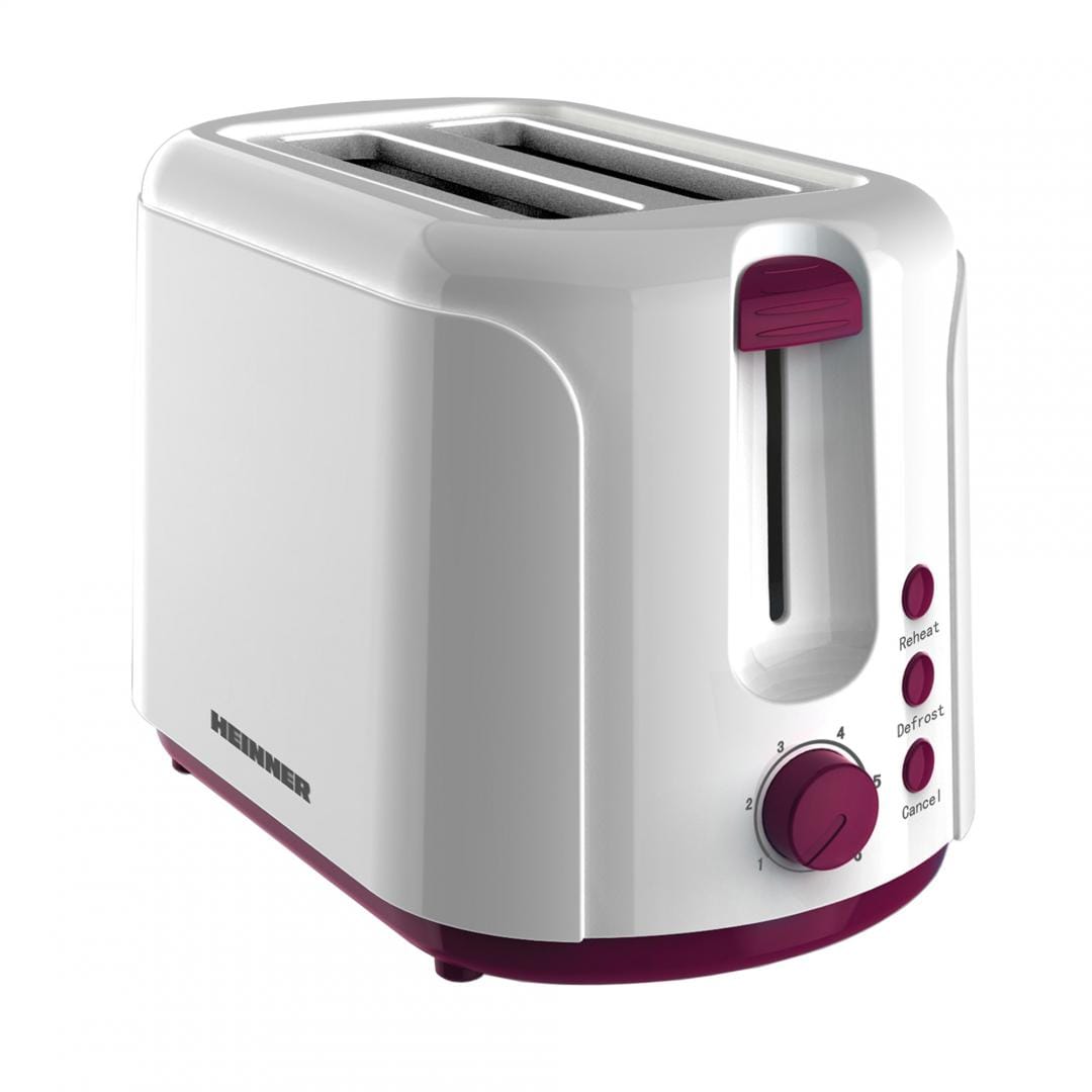 Prăjitor Pâine Heinner Charm 750W Visiniu - 6 Nivele Rumenire - imagine 2