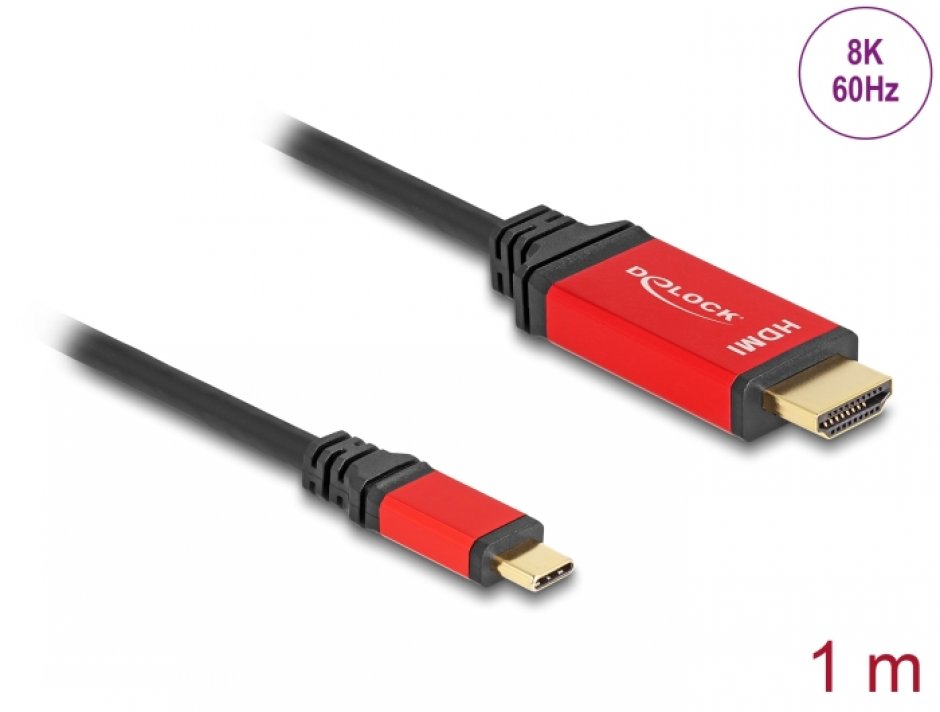 Cablu USB-C la HDMI 8K Delock 1m