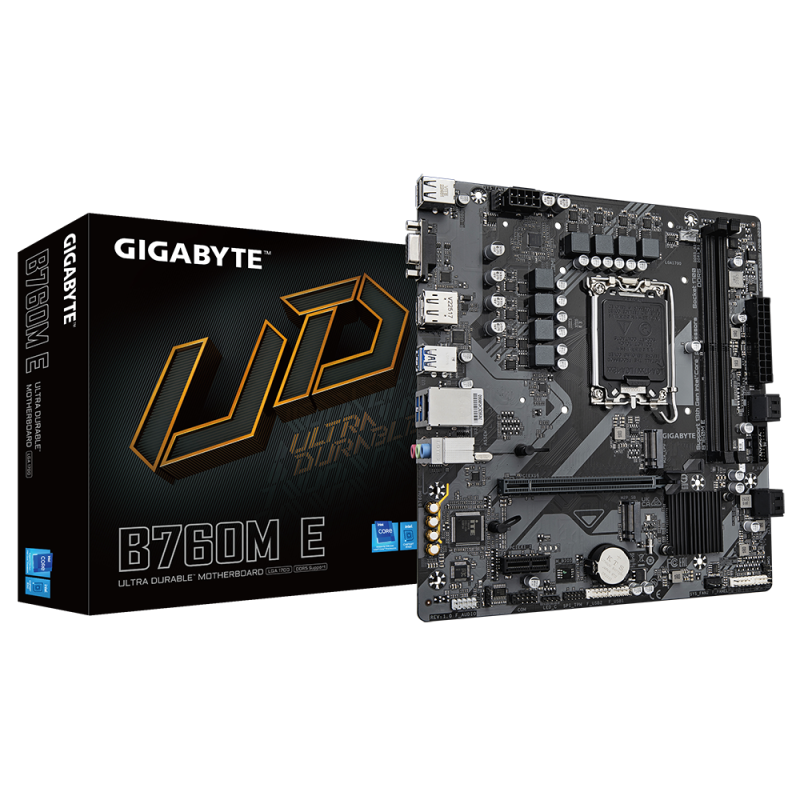 Placă de bază Gigabyte B760M E LGA1700 mATX DDR5 - imagine 1