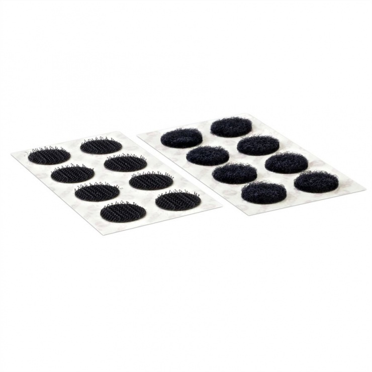 Set 16 Buc Banda Velcro Autoadezivă, 16mm, Negru