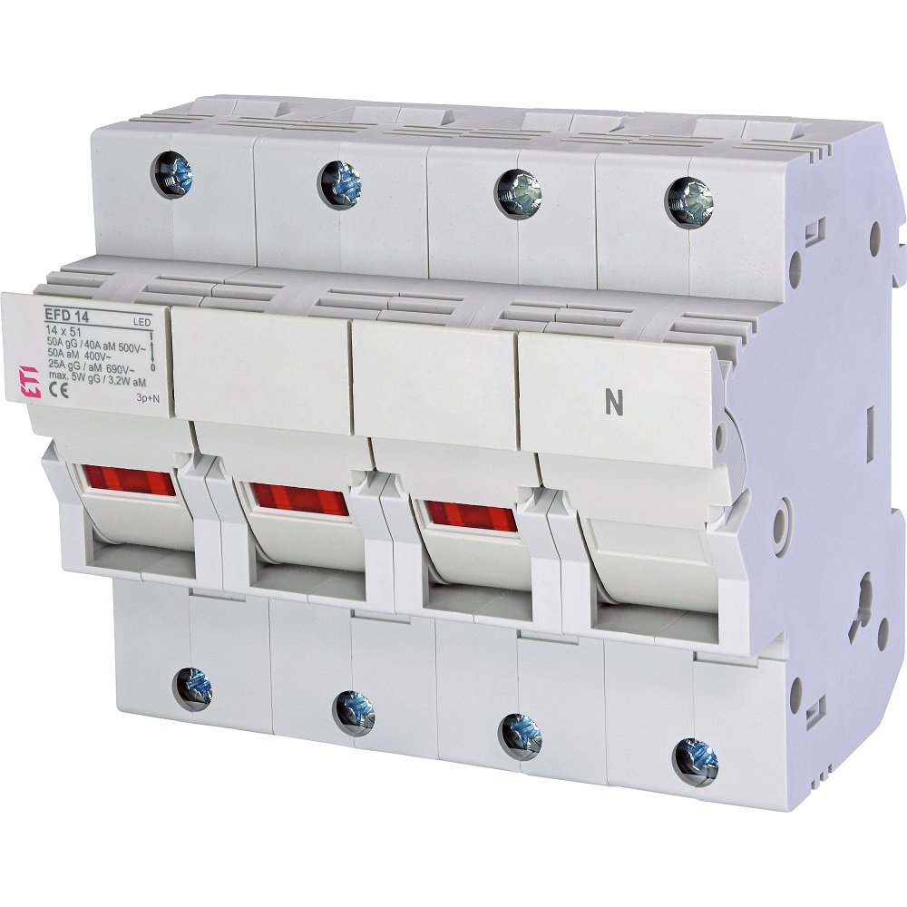 Separator fuzibil ETI 3P+N 50A 14x51mm 690VAC cu LED