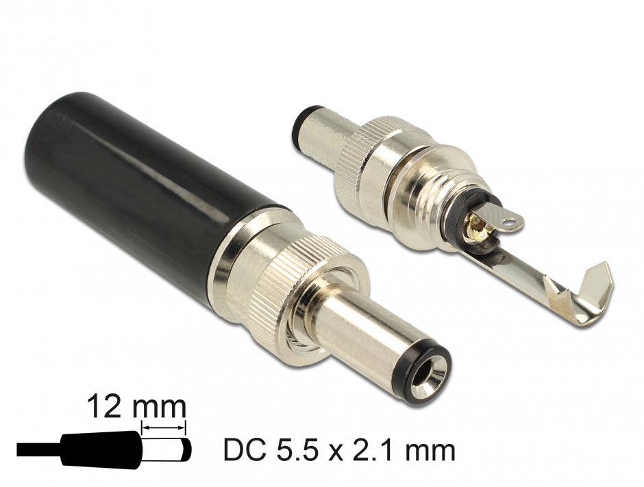 Conector DC 5.5x2.1mm Delock - Lipire, Calitate