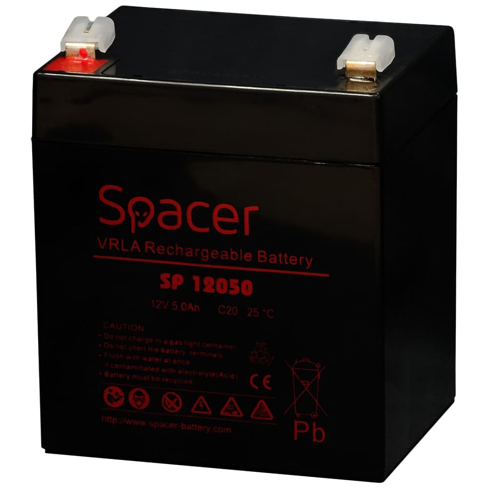 Acumulator UPS Spacer 12V 5Ah SLA - Protecție Fiabilă - imagine 2