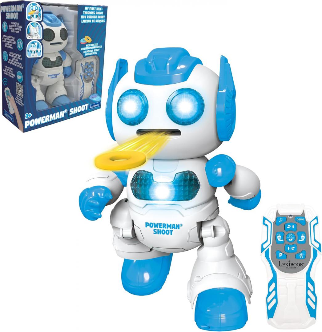 Robot Lexibook Powerman Shoot cu Telecomandă și Discuri Spumă - imagine 1