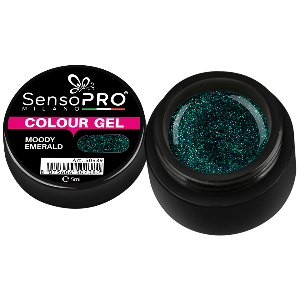 Gel UV Colorat Moody Emerald SensoPRO, 5ml