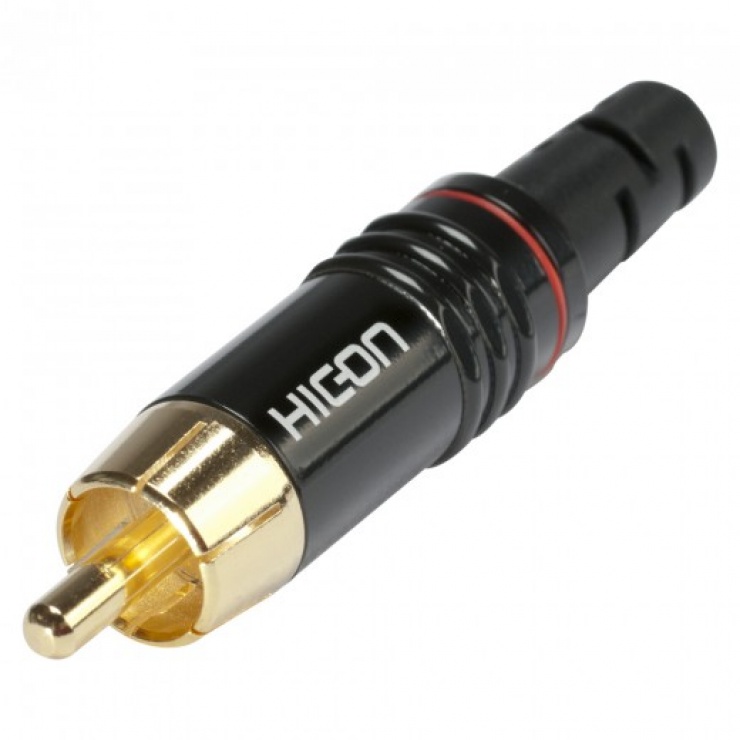 Conector RCA Hicon HI-CM06-RED Metalic