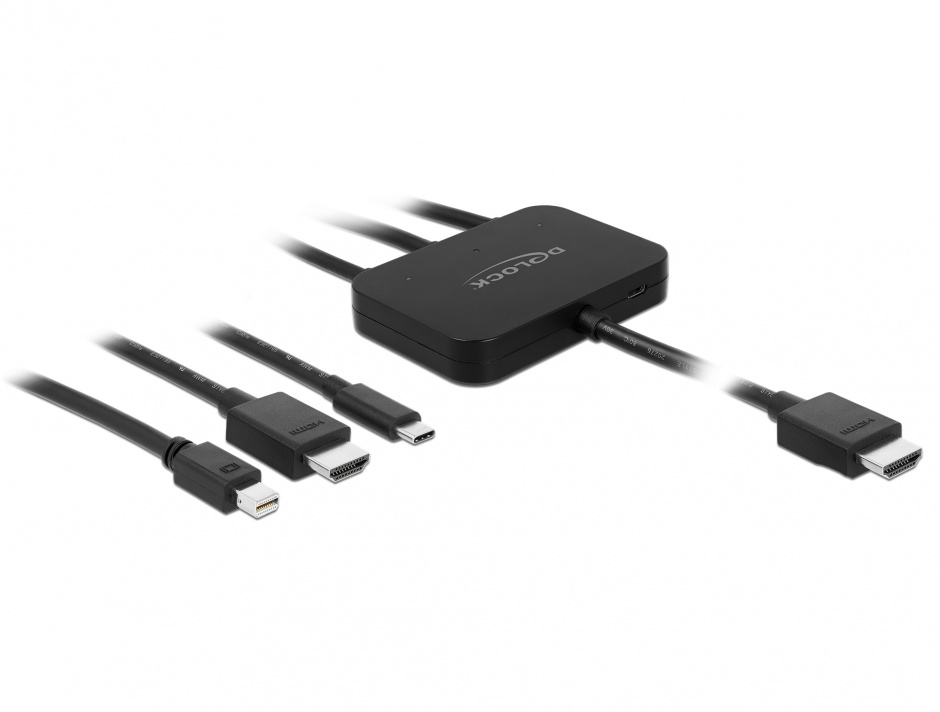 Cablu Multi-Port Delock 4K HDMI, USB-C, mDP