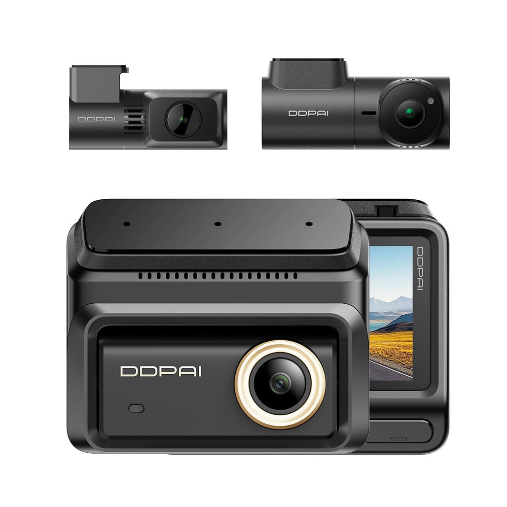 Cameră auto 3 canale DDPAI Z90, 4K+2K+3K, STARVIS 2, GPS