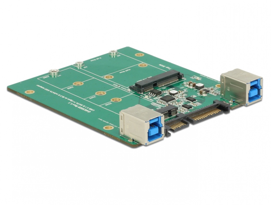 Adaptor Delock M.2/mSATA la SATA/USB 3.1