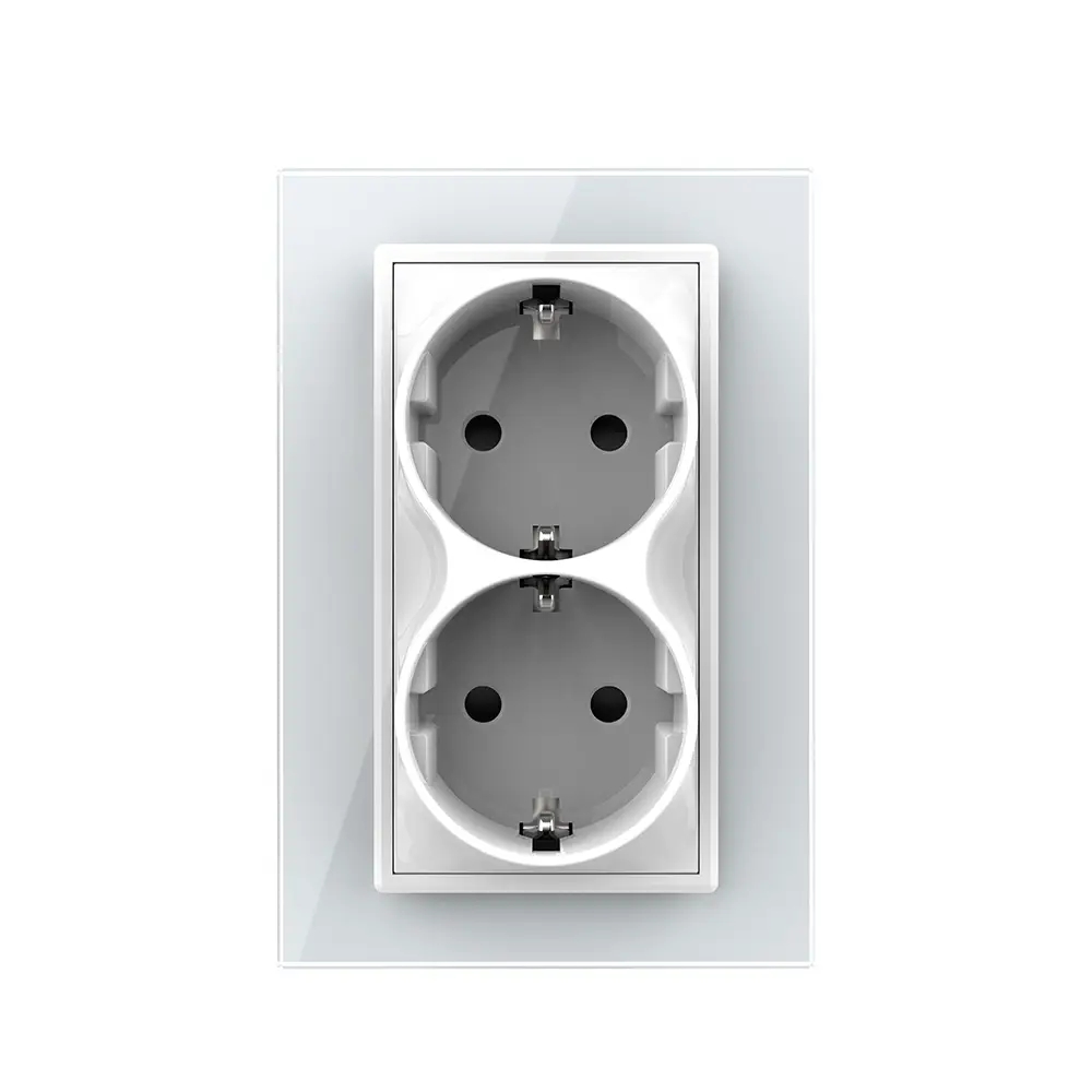 Priză Dublă Livolo Sticlă, Design Modern - imagine 2