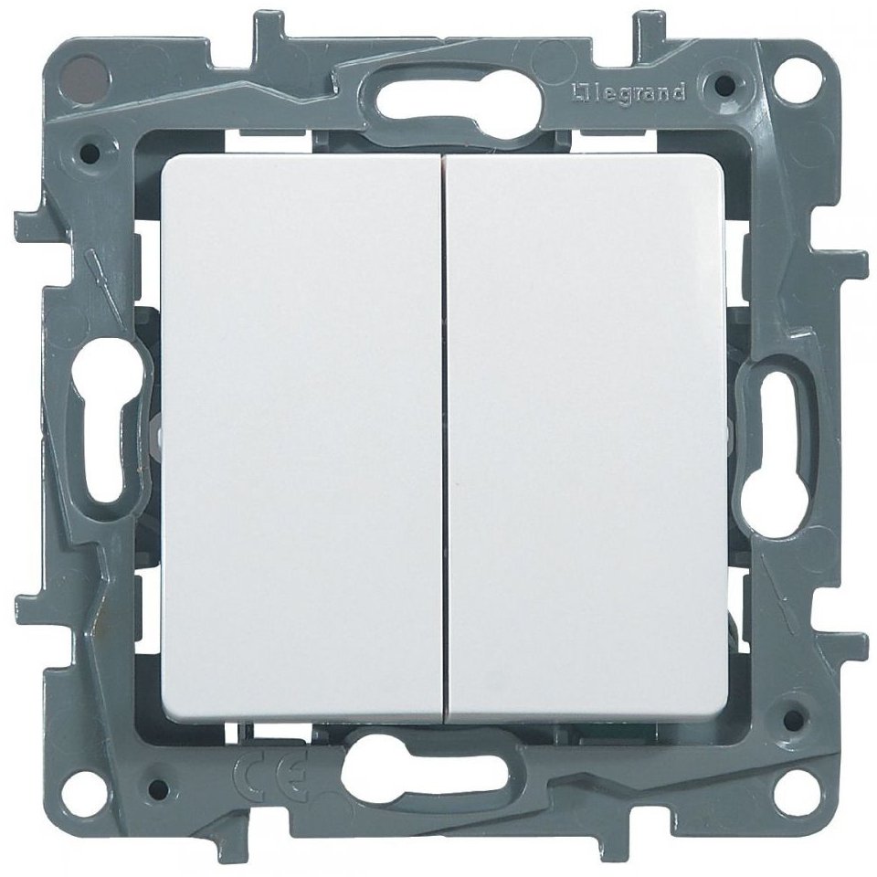 Întrerupător Dublu Niloe Alb Legrand 10AX